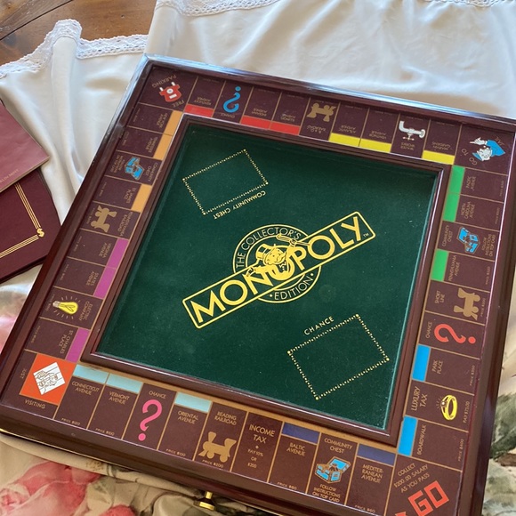 Franklin Mint - Monopoly Collectors Edition Wood Board "Complete" Game. - 1991 - Picture 5 of 7